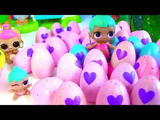 Яйца с Сюрпризом и Семейка Куклы Лол Сюрприз! Мультик Lol Families Surprise Dolls! Hatchimals