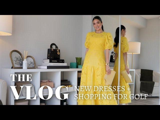 SPRING/SUMMER DRESSES TRY-ON HAUL + SHOPPING FOR GOLF ATTIRE | VLOG S5:E12 | Samantha Guerrero