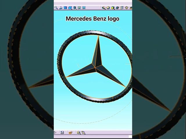 CATIA V5 Mercedes-Benz Logo Modeling Tutorial: Recreating the Iconic Emblem in 3D #design #catia #3d