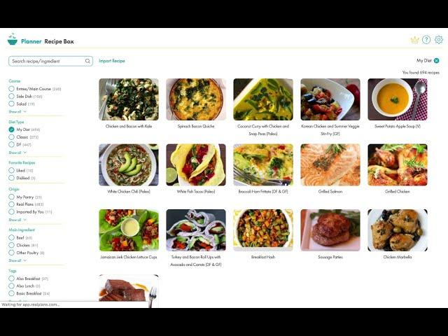 Getting Started with Real Plans meal planner