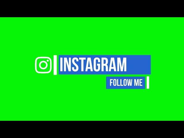 Social Media Instagram Lower Third Green Screen Chroma HD