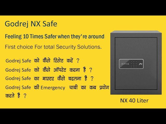 How to Operate Godrej Safe Locker NX 40 Liter Electronic | Unboxing | Use | Installation in Hindi