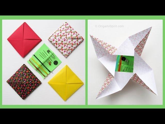 How to fold an Origami Envelope - Menko :: Sobre Cuadrado