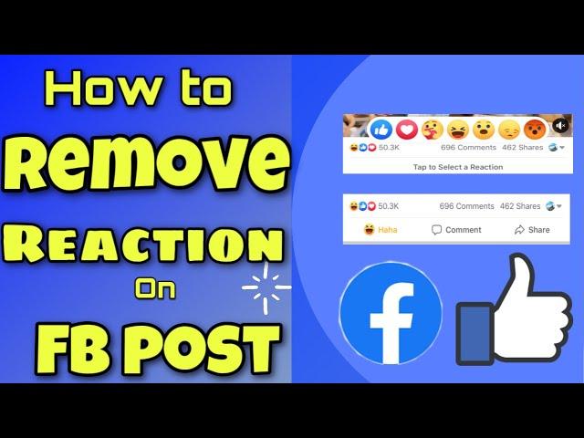 HOW TO REMOVE REACTIONS ON FACEBOOK POST