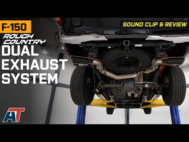 2021-2025 5.0L F-150 Rough Country Dual Exhaust System with Black Tips Review & Sound Clip