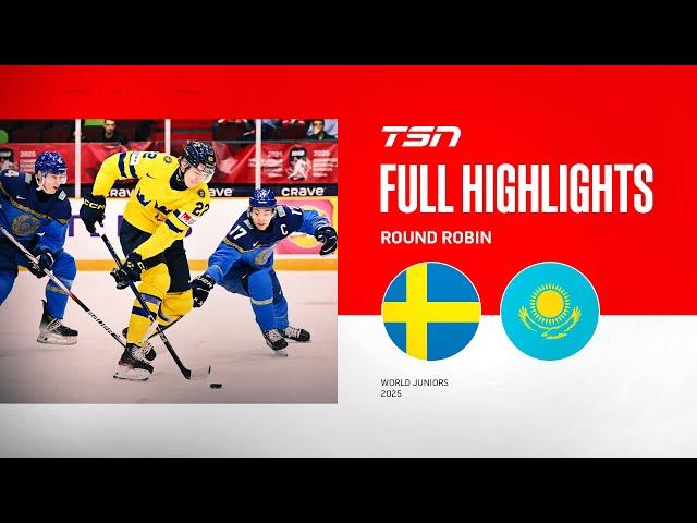 2025 World Junior Championship Highlights: Sweden vs. Kazakhstan