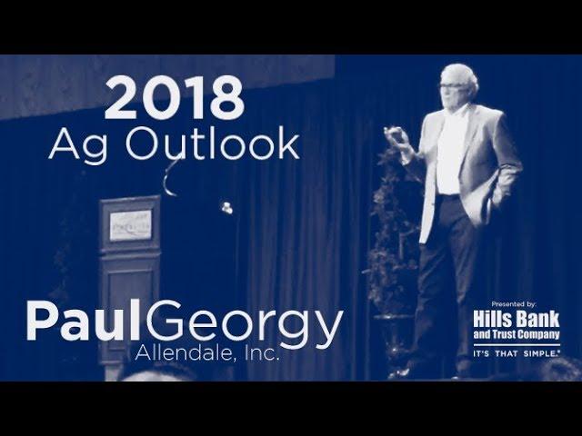 Paul Georgy, Allendale, Inc., speaks at Hills Bank and Trust Company's Ag Outlook 2018