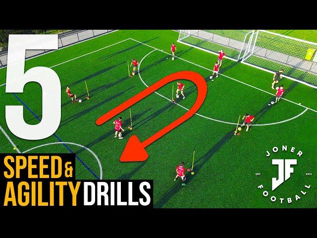 5 SPEED & AGILITY DRILLS FOR SOCCER / FOOTBALL ️