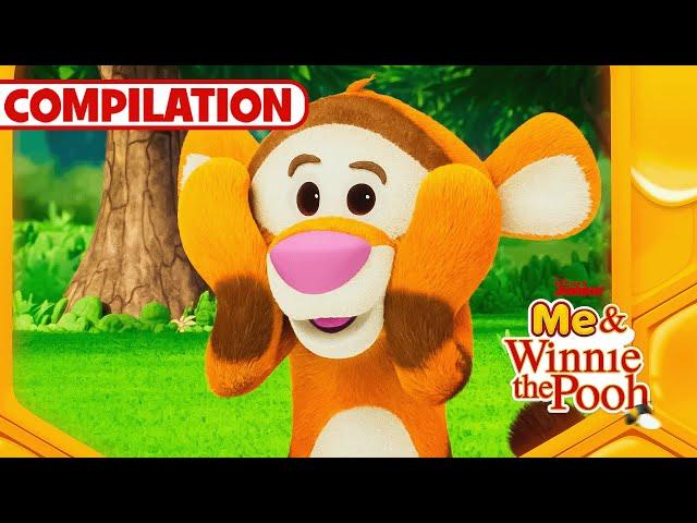 Tigger Gets His Bounces Out!  | Compilation | Winnie the Pooh | @disneyjr