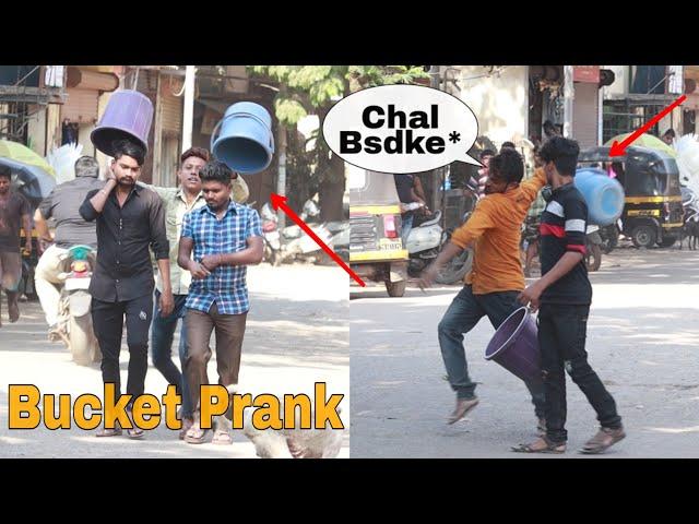 THROWING BUCKET (BALTI) ON STRANGERS FACE PRANK ||  PRANK GOES WRONG || OYE FUNTOOS