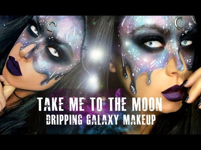 Take me to the moon - Dripping Galaxy Halloween Tutorial