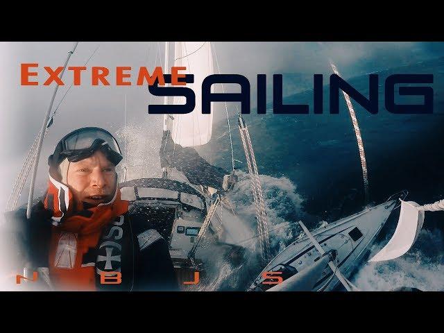 Extreme Sailing Conditions, Huge Waves, Stormy Weather!