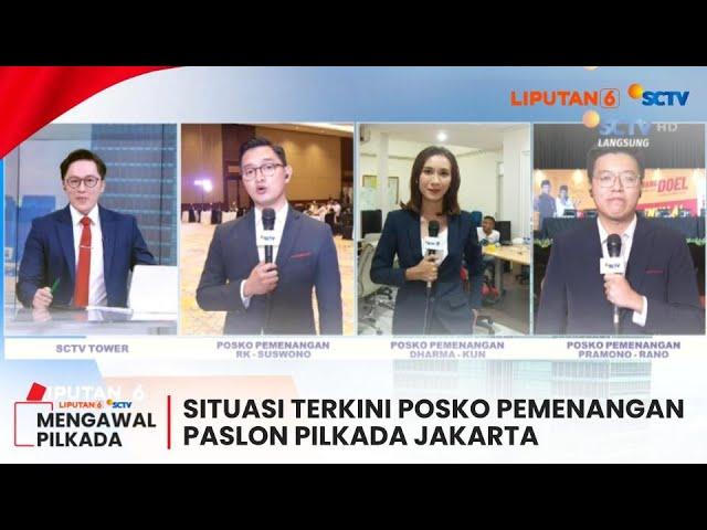 Live Report: Situasi Terkini Posko Pemenangan Paslon Pilkada Jakarta | Liputan 6