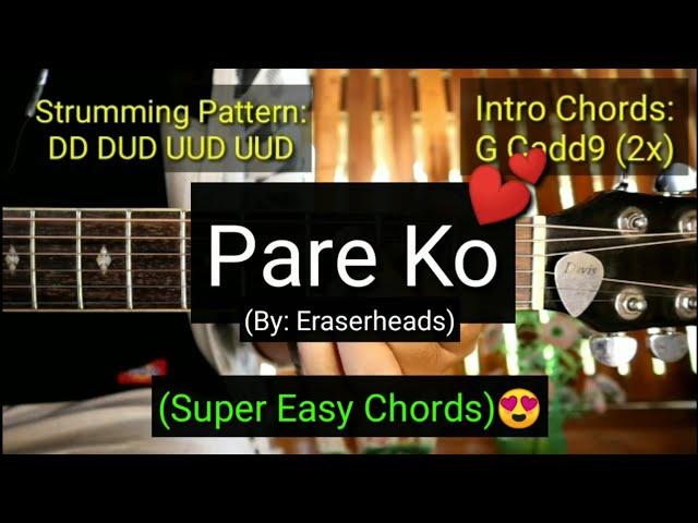 Pare Ko - Eraserheads (Super Easy Chords Guitar Tutorial)