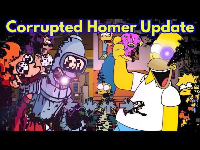 Friday Night Funkin' Vs Corrupted Homer Update | THE SIMPSONS Futurama (FNF/Mod/Pibby + Cutscene)