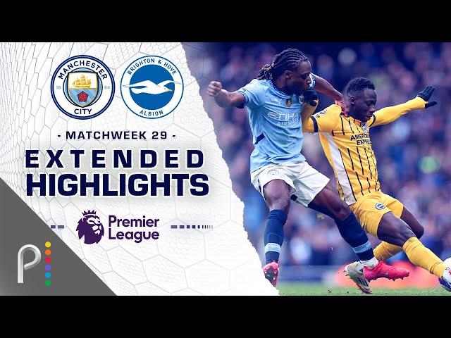 Manchester City v. Brighton | PREMIER LEAGUE HIGHLIGHTS | 3/15/2025 | NBC Sports