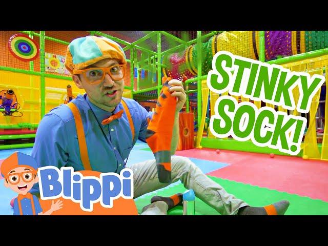 Learning Your Five Senses with Blippi! | Indoor PLAYGROUND | Fun Educational Videos For Kids