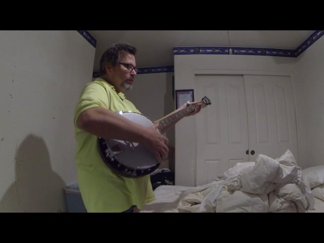 "Anything" - Robert Trudell Junior & Elvis regale the crowd playing on his bedside tabled Banjo