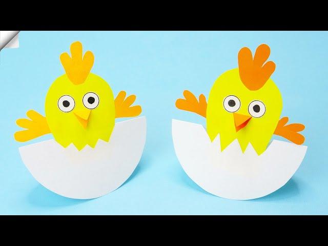 How to Make a Paper Chick  Easter paper Crafts Easy paper crafts