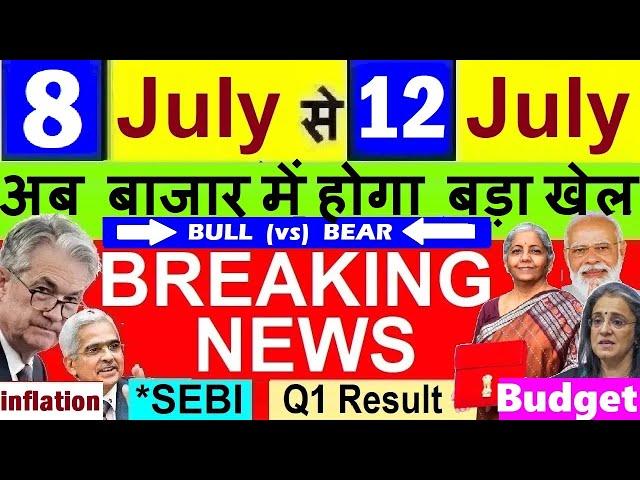 बाजार में हलचल? 04 BIG NEWSLATEST STOCK MARKET NEWSDALAL STREET WEEK AHEADFOMC,IPO,Q1RESULT,SEBI