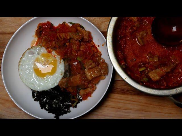 새마을식당st 7분 김치찌개 레시피 1분요약