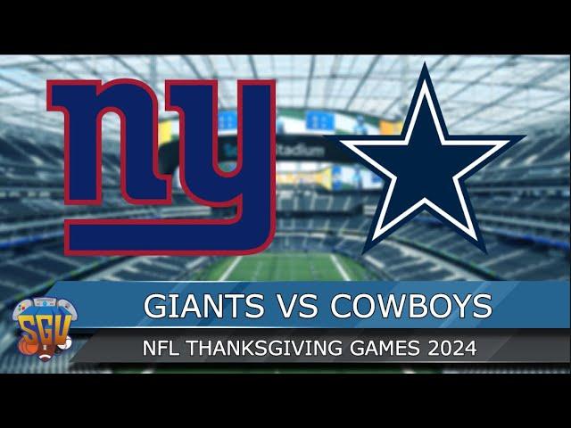 New York Giants vs Dallas Cowboys - NFL Thanksgiving 2024 - Full Game Highlights (Madden 25 Sim)