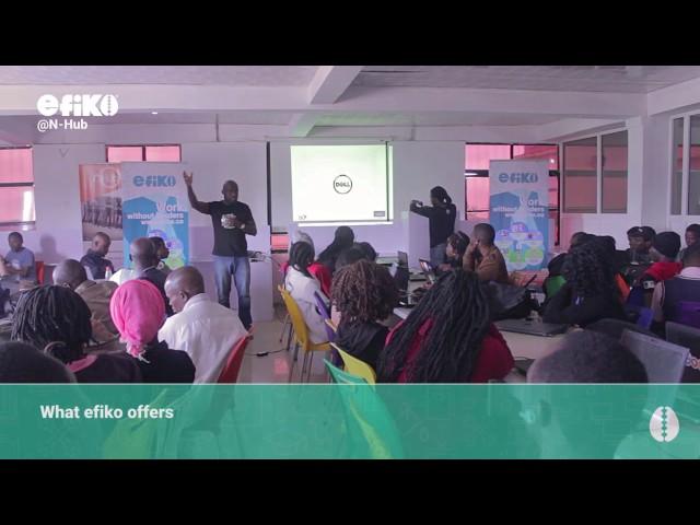 Co-Founder Henry demo's Efiko® @nHub Jos 1