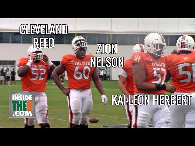 Offensive Line Drills Working on Speed Off The Line | Zion Nelson, DJ Scaife, John Campbell and more