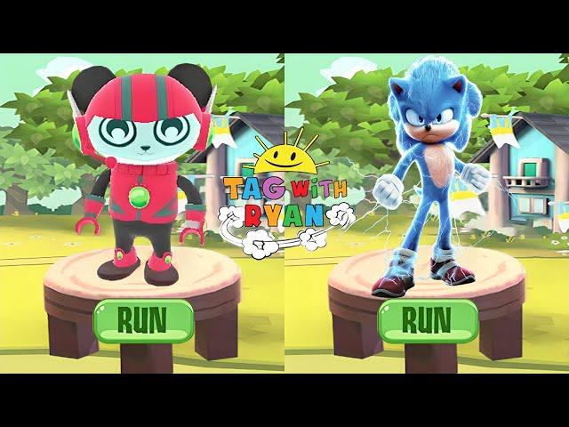 Tag with Ryan Hero Combo New Update vs Sonic Dash Movie Sonic - All Characters Unlocked