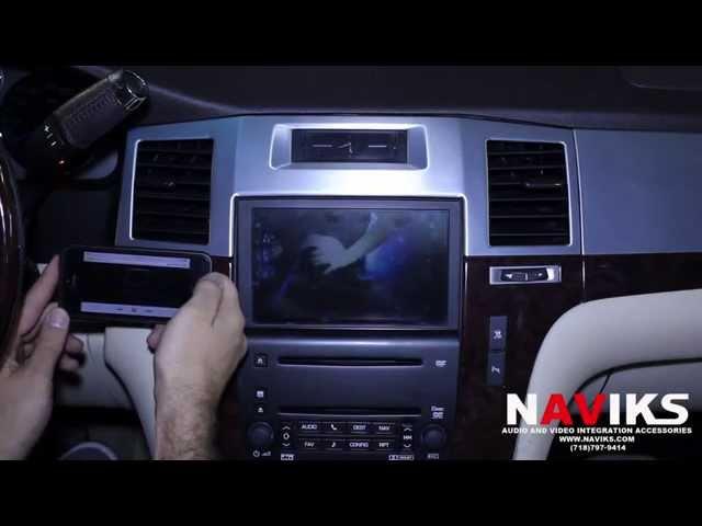 Cadillac Escalade 2010 NAVIKS Video Integration Added Kivic One + iPhone 5