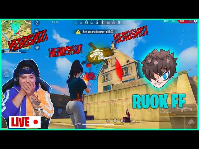 Junior Reacts To @RUOK FF Gameplay First Time On Live Stream | Garena Freefire