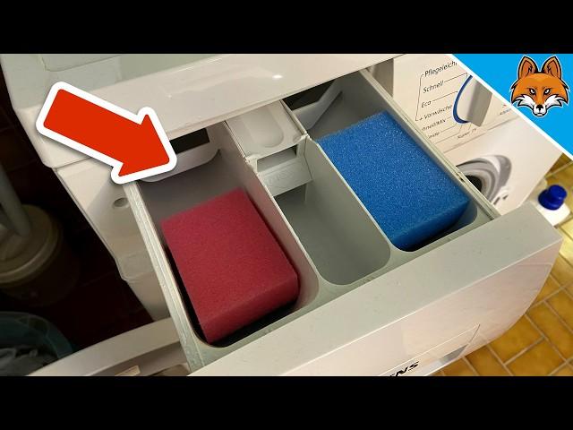 Put 2 Sponges in your Washing Machine Drawer and WATCH WHAT HAPPENS(GENIUS)