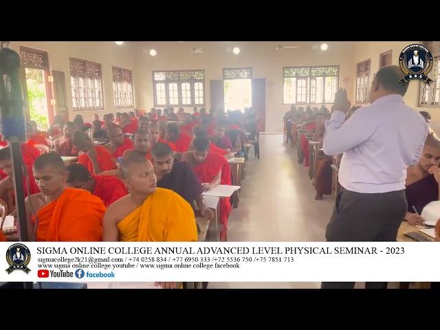 Mr. Sumith dharmashri hosting 2023 advanced level Pali seminar @sigma online college Kandy