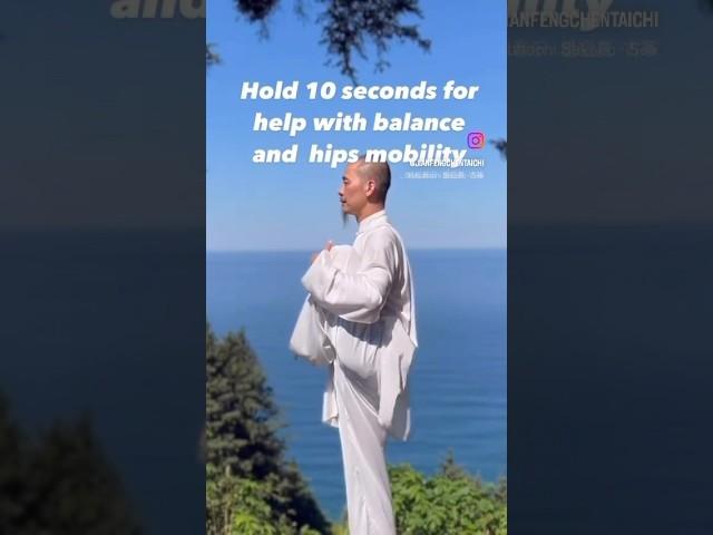 10 Second Hip Flexibility for Tai Chi #taichi #balance #flexibility #mobility #hip #healthy