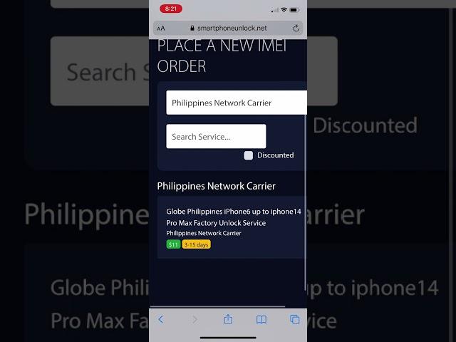 iPhone6~iPhone 14 series GLOBE Philippines  sim Unlocking GsmServer