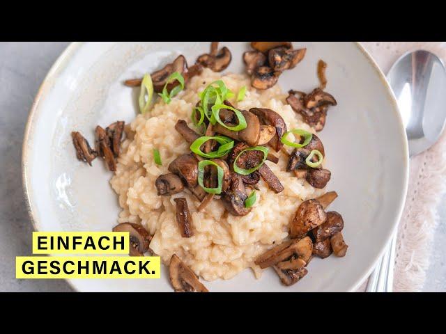 So machst du ein cremiges Risotto mit Champignons 