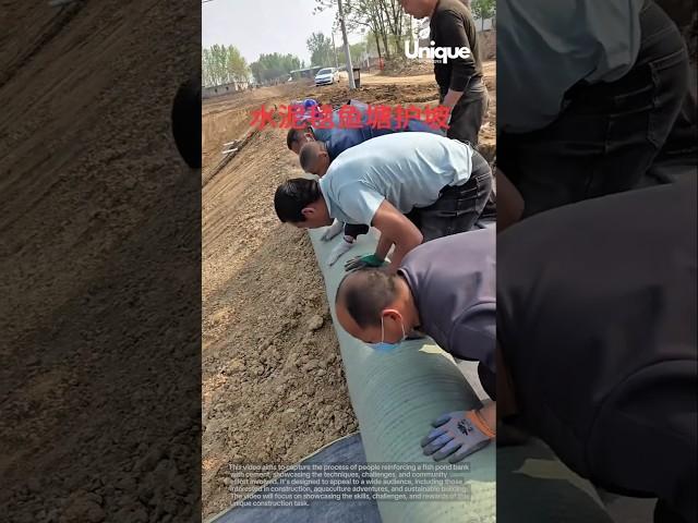 Fish pond bank reinforcement: showcasing the process