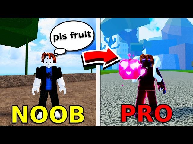 NOOB To PRO in Blox Fruits as a Fruit Beggar