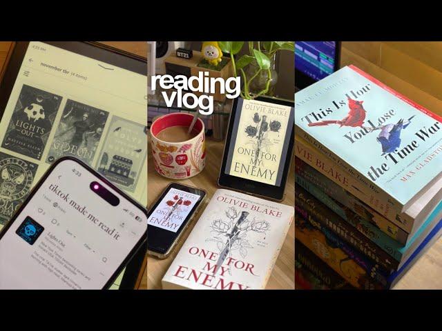 reading vlog  my reading system, tiktok made me read lights out, trying out fable, my november tbr