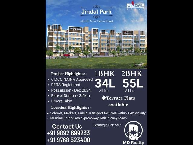 Launching Jindal Park| CIDCO NAINA Approved| Booking Started