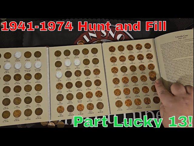 Hunt and Fill Lincoln Cent Album Coin Roll Hunting Only 13! #coinsnobz #coincollecting #coin #crh