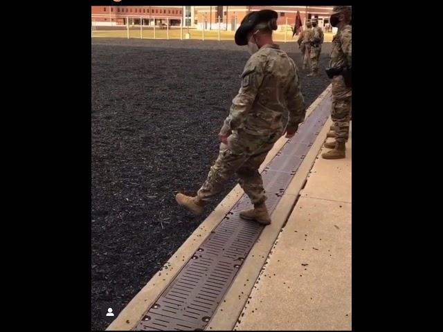 BASIC TRAINING SOLDIERS CALLING AT EASE FOR THEIR DRILL SERGEANT FUNNY ARMY