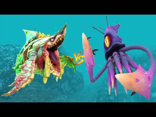 Hungry Shark World - Alpha Zombie Shark vs Colossal Squid Boss Battle - All Sharks Unlocked Gameplay