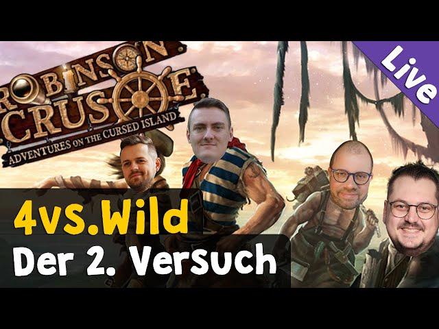 4vs.Wild: Der 2. Versuch  Robinson Crusoe (Brettspiel)  S1: Schiffbrüchig! (Live-Aufzeichnung)