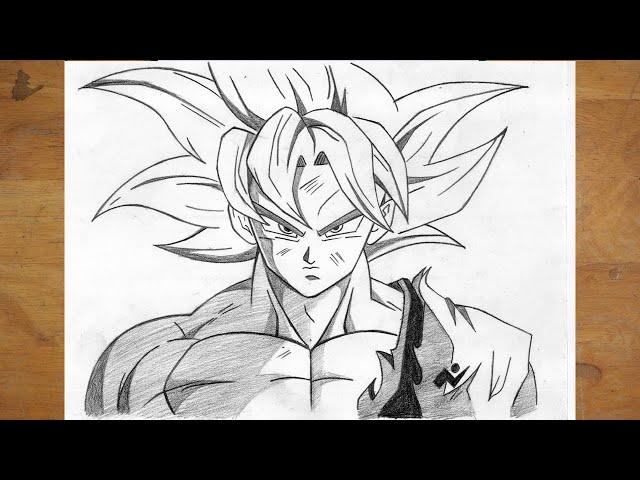 How to draw Goku (Ultra Instinct) | Goku Ultra Instict Drawing Step by Step | Easy Tutorial