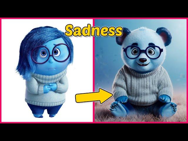 INSIDE OUT 2 Animation Movie Characters As Animals Edition...!  | Disgust, Joy, Anger...