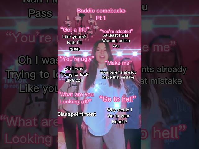 Baddie comebacks! Pt. 1 #shorts #baddie #comebacks