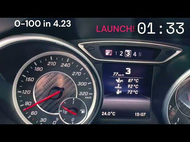 Mercedes Benz AMG A45 - 0-100 Launch Control
