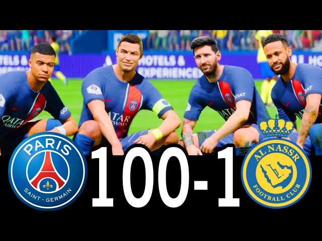 FC 24- MESSI RONALDO NEYMAR & MBAPPE | ALL STARS | AL NASSR 100-1 PSG #fc25