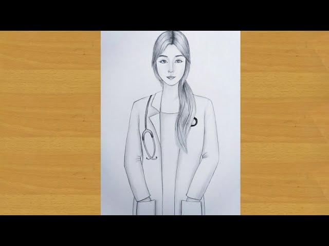 how to draw a doctor girl step by step ||Gali Gali Art ||